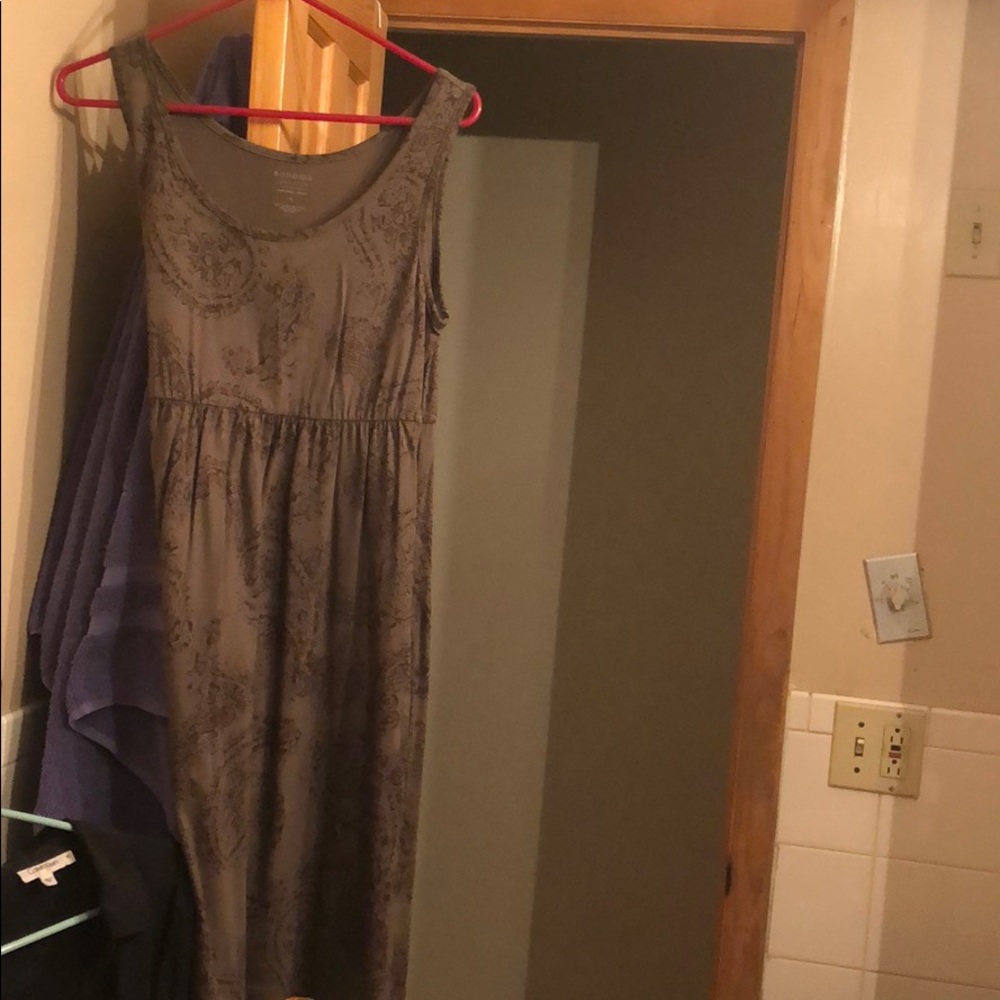 Brown tee tank top dress